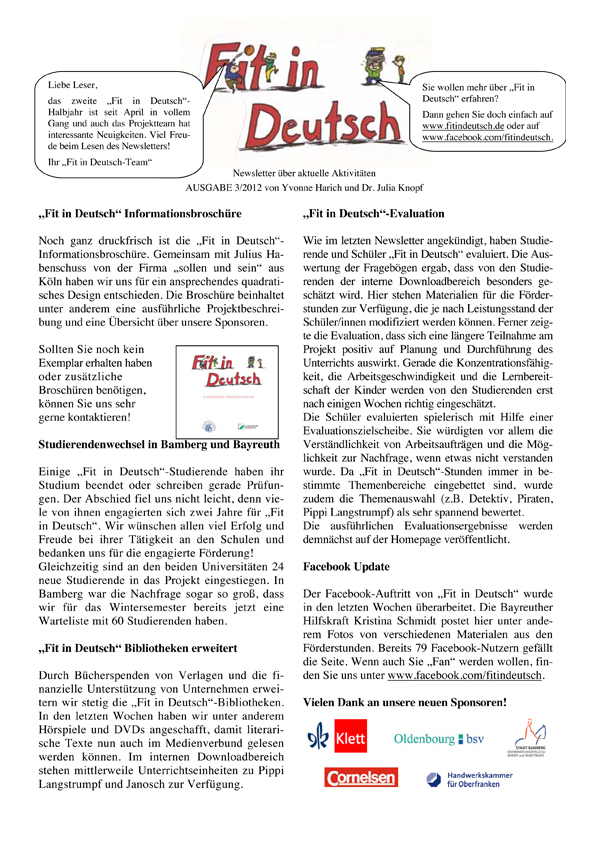 "Fit in Deutsch"-Newsletter Ausgabe 3<a href=